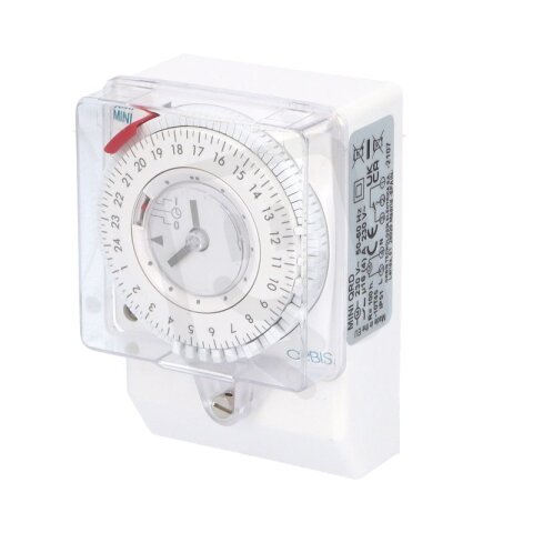 Spínací hodiny ORBIS MINI QRD analog. denní 108x72 se zálohou na PANEL/lištu