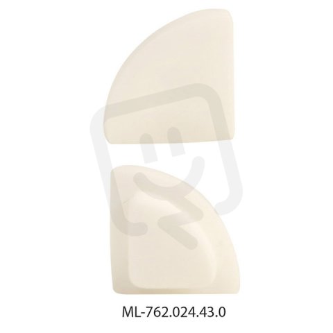 Koncovka bez otvoru pro RA, bílá barva, 1ks MCLED ML-762.024.43.0