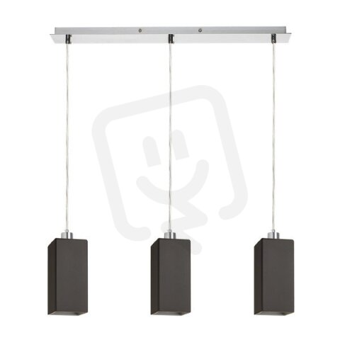 LIZ III 60 závěsná černá sklo/chrom 230V E27 3x11W RENDL R14026
