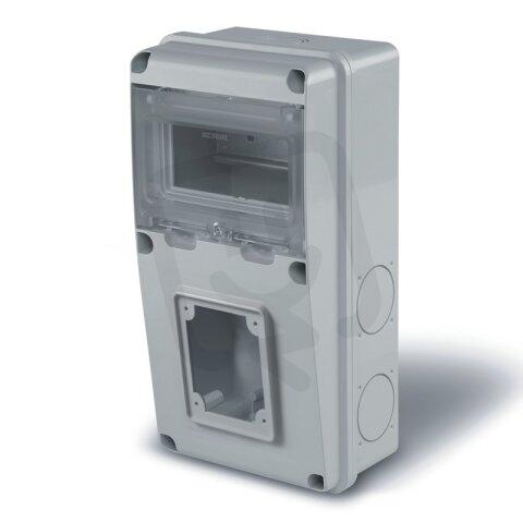 Prázdná zásuvková skříň ENERBOX 1-5 otvorů (zás.63A/5p) 6DIN SCAME 633.1014