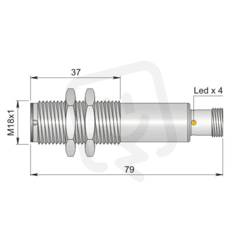 Optoelektronický senzor d18 mm AECO FT18SM-CBE H