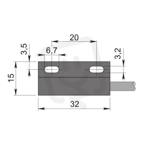 Kvádrový magnetický senzor AECO SMP-302 S LC5