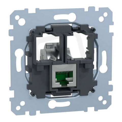 Nosná deska jednoduchá s konektory Actassi RJ45, Merten, kategorie 6A, STP