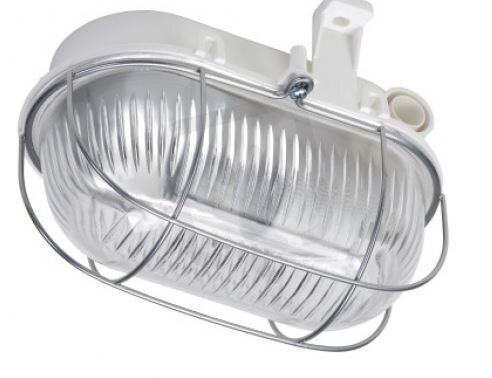 OVAL 60 SIMETAL, prismatic, šedá, 1x42W, GLS/E27, IP44 LENA LIGHTING 120176