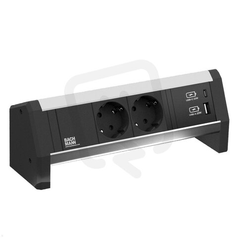 Bachman 902.0811 DESK 2xCEE7/3 1xUSB A&C 22 W Charger GST18