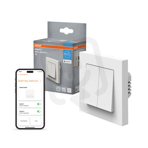 SMART+ MATTER Wall Switch 2 Channel OSRAM 4058075849921