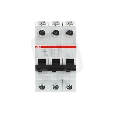 S203-B80 3 fázový jistič 80A char. B 6kA ABB 2CDS253001R0805