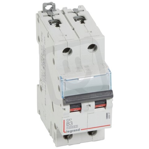 DX3 JISTIČ, 2 PÓLOVÝ, CHAR. B,3A 10000A/16KA LEGRAND 408937