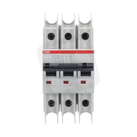 ABB SU203M-K20 jistič char. K 10kA 20A 3P  dle UL489 a CSA 22.2 No. 5