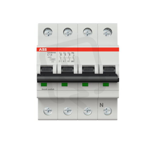 ABB S203M-C1,6NA jistič 3F odpojení N vodiče (3+NA) 1.6 A char. C 10kA