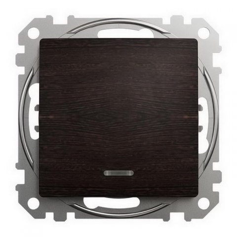 Sedna D/E Tlačítko 1/0 orientační kontrolka, Wenge SCHNEIDER SDD181111L