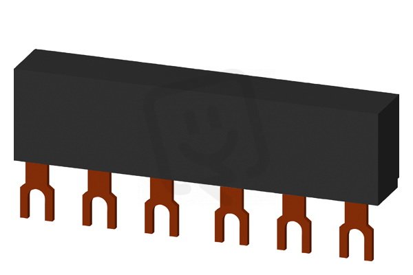 třífázové sběrnice dělicí vzdálenost 45 mm pro 2 spínače přípojky rozdvojené