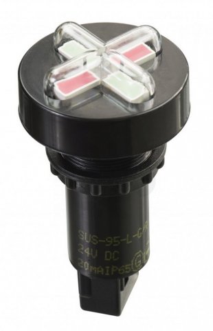 Ukazatel stavu SUS-95-L G/R 110DC d22mm ELECO 215604