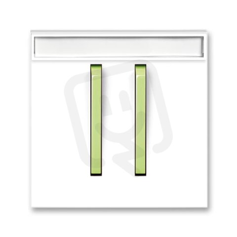 Kryt vypínače 2 páčky s popis polem 3559M-A00615 42 bílá/ledová zelená Neo ABB