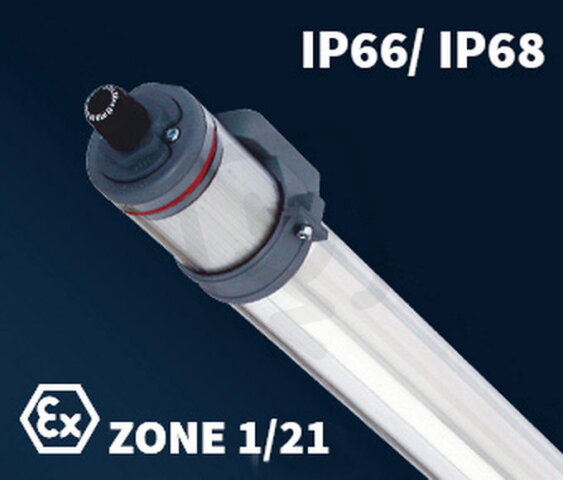 Prachotěsné svítidlo AQUA-70-Ex-LED-D-8000-136-4K-1F IP66/IP68 3x1,5mm2