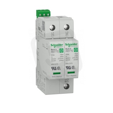 Svodič přepětí Multi 9 PRD1 75r 2P Typ 1 240/480V SCHNEIDER M9L22480