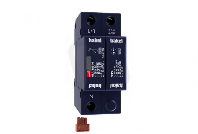Svodič rázového přepětí HSA-385/1+1 M S SPD typ 2+3 HAKEL 27535
