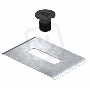 OBO TrayFix Montážní adaptér, pro mřížové žlaby na systém FangFix, o20mm, černá