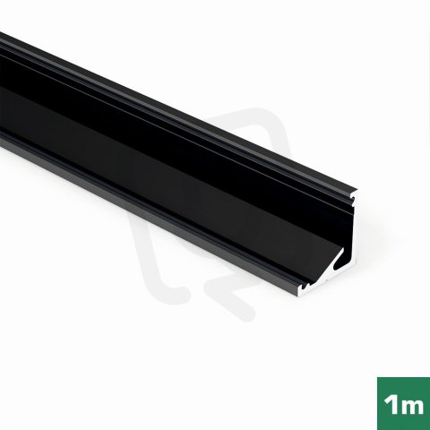 AL profil FKU66 E pro LED, bez plexi, 1m, černý elox FK TECHNICS 4738953
