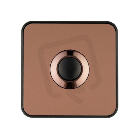 Tlačítko Piccolo Piazza, bronz-černá, IP44, čtvercové GROTHE 64185