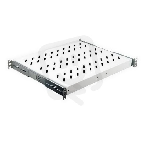 19'' výsuvná polička 1U, hloubka 370 mm, 30 kg,4bodová montáž SCHRACK DTFA1370--