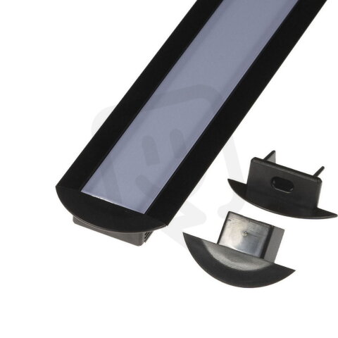 V5C černá koncovka profilu T-LED 096617