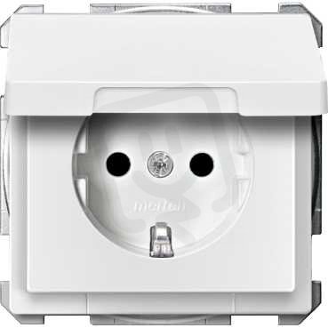 Schneider MTN2310-4019 Zásuvka 250V/16A s bočními zemnícími kontakty,s víčkem,
