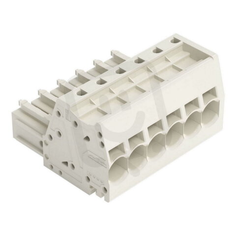 Pružinová svorka Push-in CAGE CLAMP 10mm2 světle šedá 6pól. WAGO 831-3106