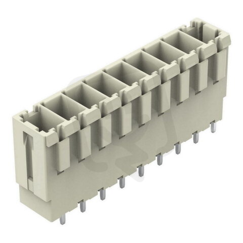 Konektor s pájecími piny THT pájecí kontakt 1,0x1,2 mm rovné světle šedá 9pól.