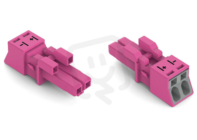 Zdířka 2pól. Kód. B Růžová WAGO 890-282/080-000