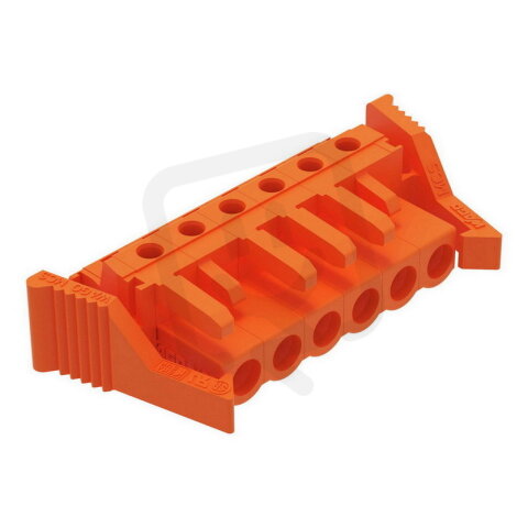 Pružinová svorkovnice THT úhlová 5,08 mm oranžová 6pól. WAGO 232-266/039-000