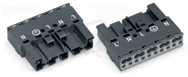 Zástrčka 5pól. Kód. L tmavě šedá WAGO 770-1175