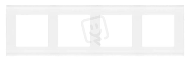 Rámeček 4 násobný, skleněný bílé matné sklo KONTAKT SIMON TRN4/170