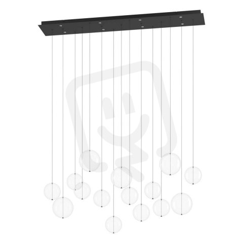 Závěsné svítidlo ESPARDELLO LED -černá/KLAR 8X5,4W EGLO 390334