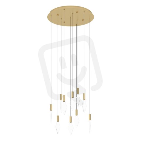 Závěsné svítidlo MIRADOR LED mosaz/TRANSP. 10X3W EGLO 390359