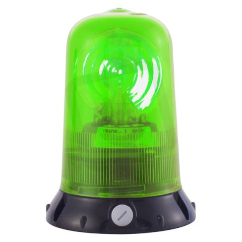 Maják rotační ROTALLARM HD 12 V, ACDC, IP65, zelená, černá, halogen SIRENA 82254