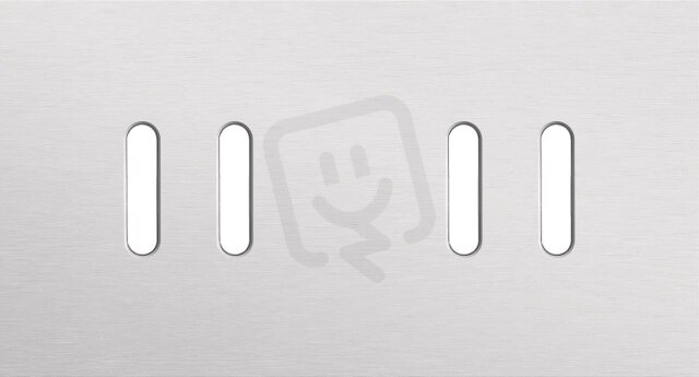 2násobný čelní panel, vodorovný, NIKO Rocker alu GREY BRUSHED 155-56802