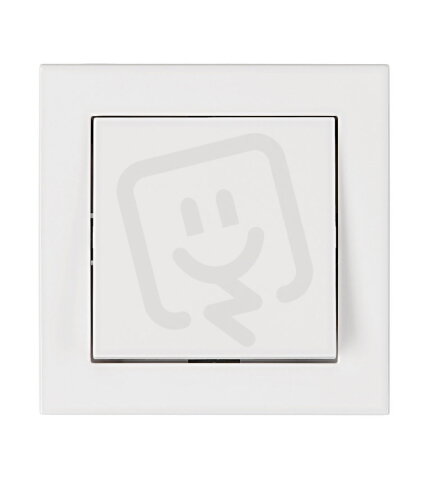 Set přístroje ovládače (tlačítko) 0/1, bezšroub.svorky, bílý SCHRACK EV106019B-