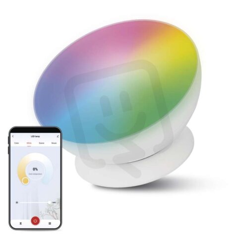 GoSmart LED ambientní lampa bílá teplá bílástudená bílá/ RGB WiFi EMOS ZCW11WR