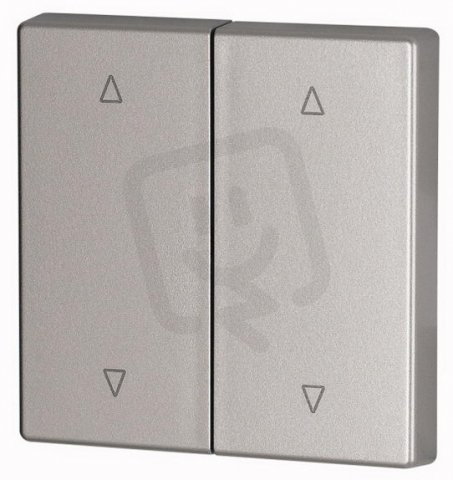 CWIZ-02/23 Kryt RF tlačítka 2x1/2 55x55mm Nahoru-dolů Stříbrná matná 147619