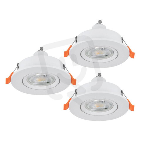 Vestavné svítidlo BARRANCO 3X GU10 d90 13,5W IP20 bílá EGLO 902255