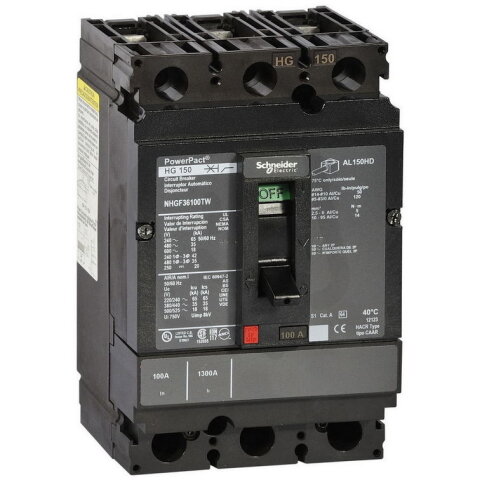 PowerPacT multistandard - H-Frame - 60 A - 100 KA - Therm-Mag trip unit