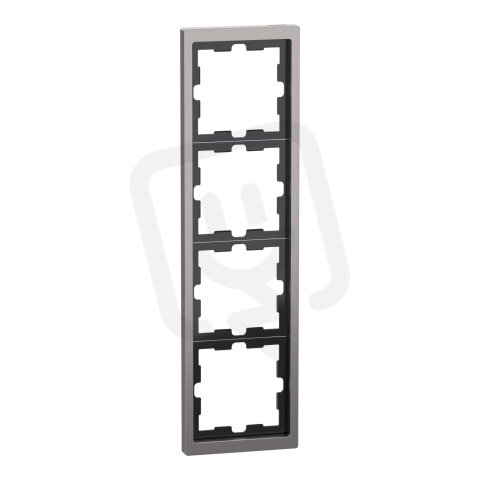 Krycí rámeček, Merten D-Life kov, čtyřnásobný, nikl, kov SCHNEIDER MEG4040-6550