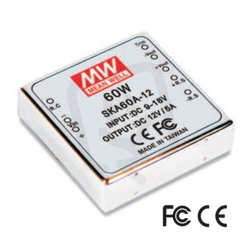Měnič DC/DC modulový 60W 12V MEAN WELL SKA60B-12