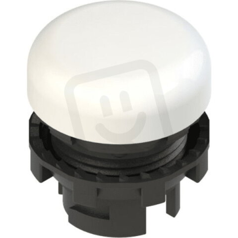 Světelná čočka d22mm, Čočka: bez symbolu, bílá, Plochý, plast, černá, IP67