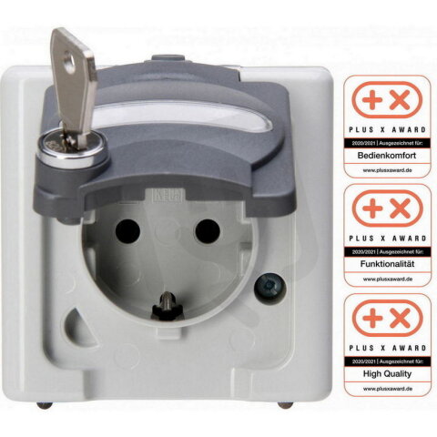 103856001 Earthed socket outlet with hin