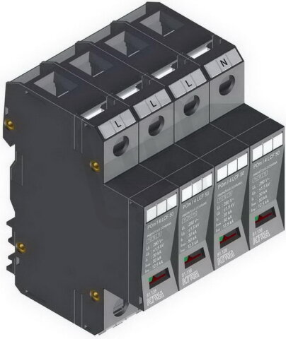 Přepěťová ochrana POm I 4 LCF 50kA 280V/12,5kA, modulární, monoblok, B+C+D