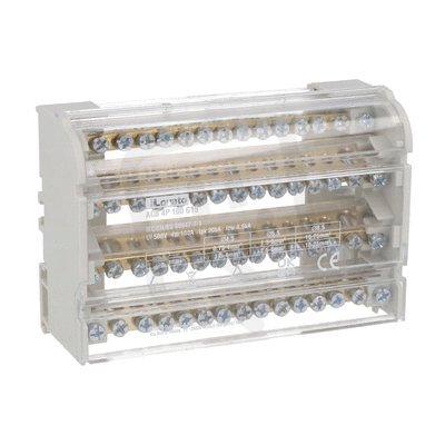 Distribuční blok 4P 125A 15 svorek