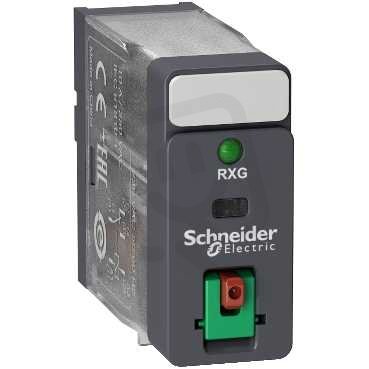 Schneider RXG12F7 Relé Zelio RXG,1 C/O,10 A,120V AC,testovací tlačítko a LED