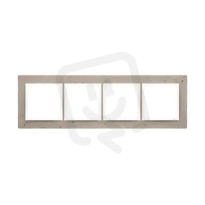 Rámeček 4 -násobný Simon 54 Nature, IP20/IP44,, beton světlý/bílá DRN4/91